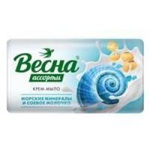Мыло туалетное ВЕСНА 90гр Морские минералы & Соевое молочко /72
